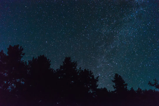 Starry sky overlooking the Milky Way site