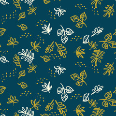 Naive simple floral seamless pattern