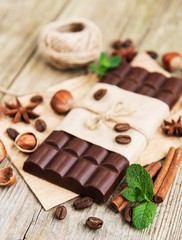 Chocolate and nuts