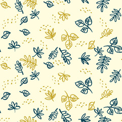 Naive simple floral seamless pattern