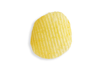 potato chip isolated on white background with clipping path