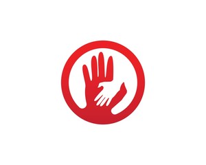 Fototapeta na wymiar Hands Help logos and symbol vector