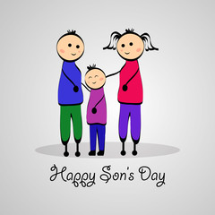 Obraz na płótnie Canvas Illustration of background for Son's Daughter's Day