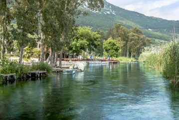 Mugla, Turkey, 14 May 2012: Azmak Stream, Gokova Bay, Akyaka