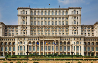 Fototapeta na wymiar Palace of the Parliament of Romania in Bucharest. Romania