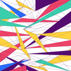 Obraz premium Abstract modern colorful lines triangle futuristic trendy design background.