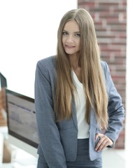 business woman in her office