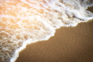 sea foam and sand, toned. Soft filter.