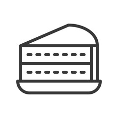 cheese cake, sweets and dessert outline icon