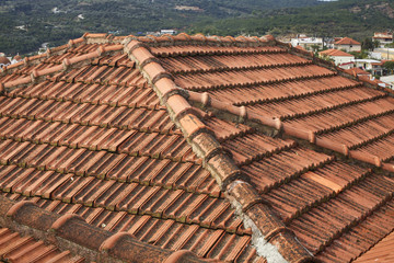 Naklejka premium Roof in Filiates. Greece