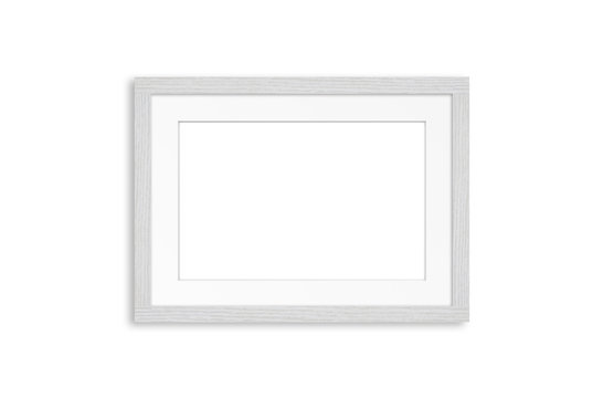 White wooden frame mock up. Home, office, studio or gallery interior decoration 