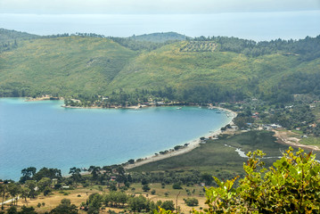 Fototapeta premium Mugla, Turkey, 15 May 2012: Gokova Bay, Akyaka Beach