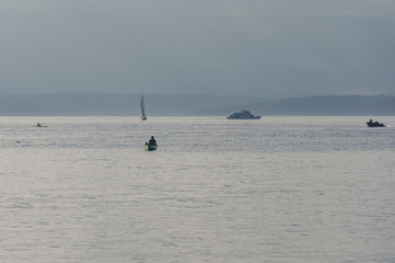 Sailing in the Puget Sound water