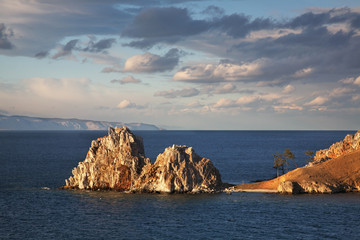 Shaman Rock in Khuzhir. Olkhonsky district. Irkutsk oblast. Russia