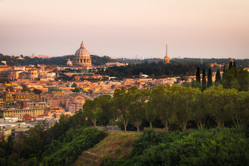 Fototapeta na wymiar Lanscape of Rome From Monte Mario