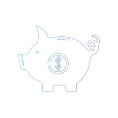 piggy savings isolated icon vector illustration design