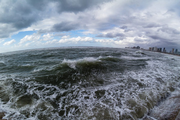 Stormy Mediterranean sea.
