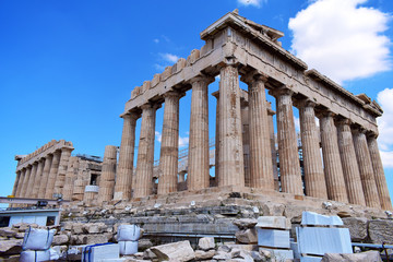 Greece, Athens, the ruins of ancient historical buildings, buildings, temples, walls