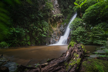 Beautiful waterfall in rainforest (Maelai waterfall) chiangmai, thailand