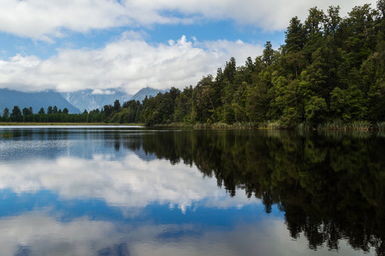Uferspiegeglung am berühmten Lake Matheson; Neuseeland © Jannik