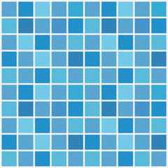 Blue ceramic tile mosaic in swimming pool. Vector illustration.