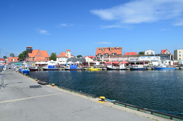 Port w Helu latem, Pomorze/Port in Hel, Pomerania, Poland