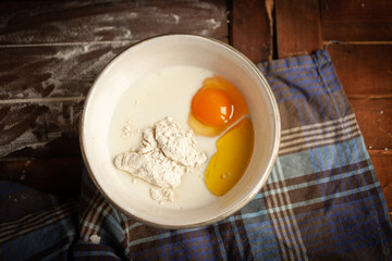 egg with flour
