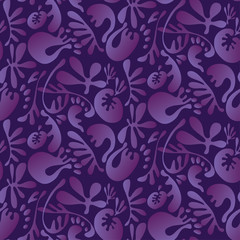 Abstract tropical colorful floral seamless pattern.
