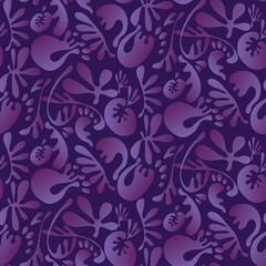 Abstract tropical colorful floral seamless pattern.