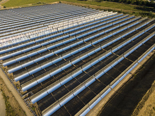 Aerial view of solar power station.