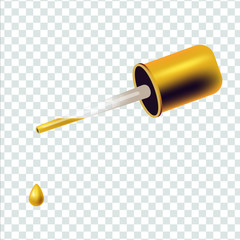 Vector illustration in realism style with cosmetic with oil