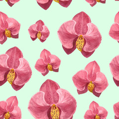 Orchid watercolor pattern