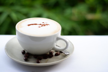 beautiful cappucino coffee cup