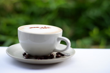 beautiful cappucino coffee cup