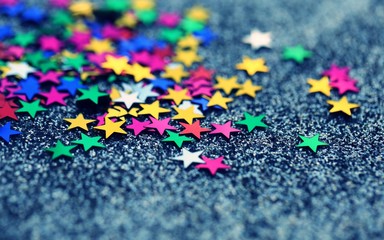 Vintage of star decorations abstract blur background