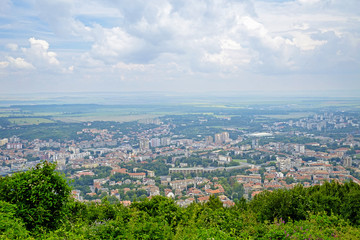 Panorama of the city of Shumen from a bird's eye view 8