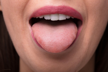 Woman Showing Tongue