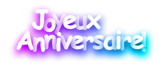 Purple spectrum Happy Birthday paper card.