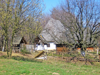 The old Ukrainian village. Legacy, antiquity. Shevchenko Grove, Lviv