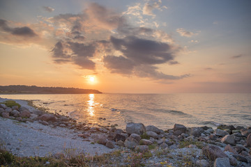 sunset over the sea