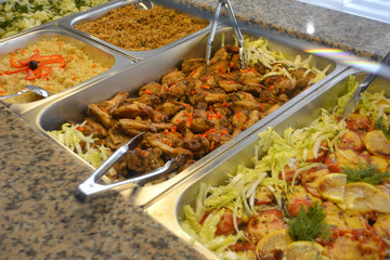 Smorgasbord in restaurant