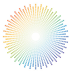 Abstract colorful rainbow dot pattern background - Vector illustration