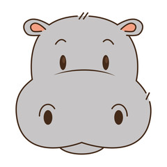 cute and adorable hippo character