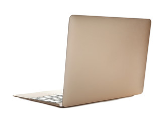 Laptop on white background. Modern technology