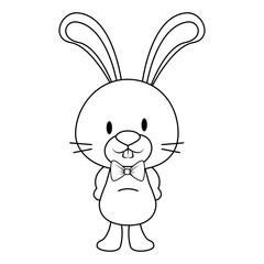 cute and adorable rabbit character