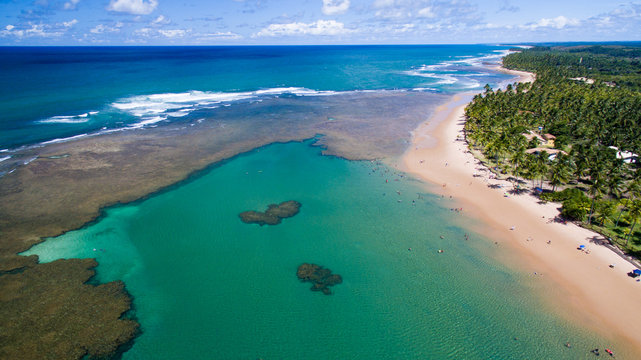 Aerial view Taipu de Fora, Bahia, Brazil