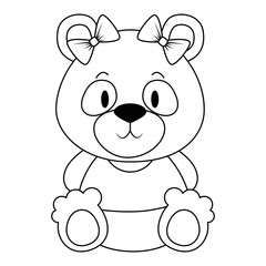 cute and adorable bear teddy female character