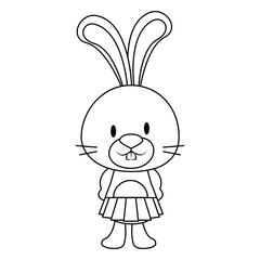 cute and adorable rabbit female character