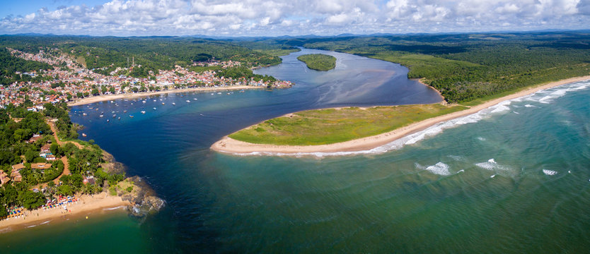 Aerial view of Itacare, Bahia, Brazil