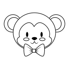 cute and adorable monkey character